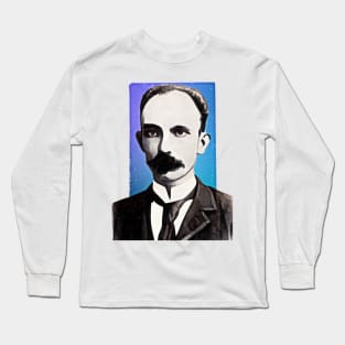 Cuban Poet José Martí illustration Long Sleeve T-Shirt